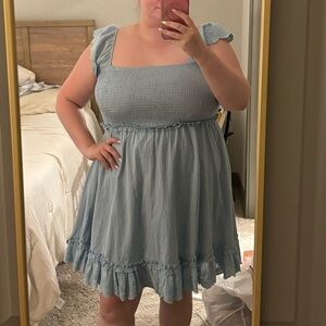 Chic Soul Light Blue Ruffle Dress 💙